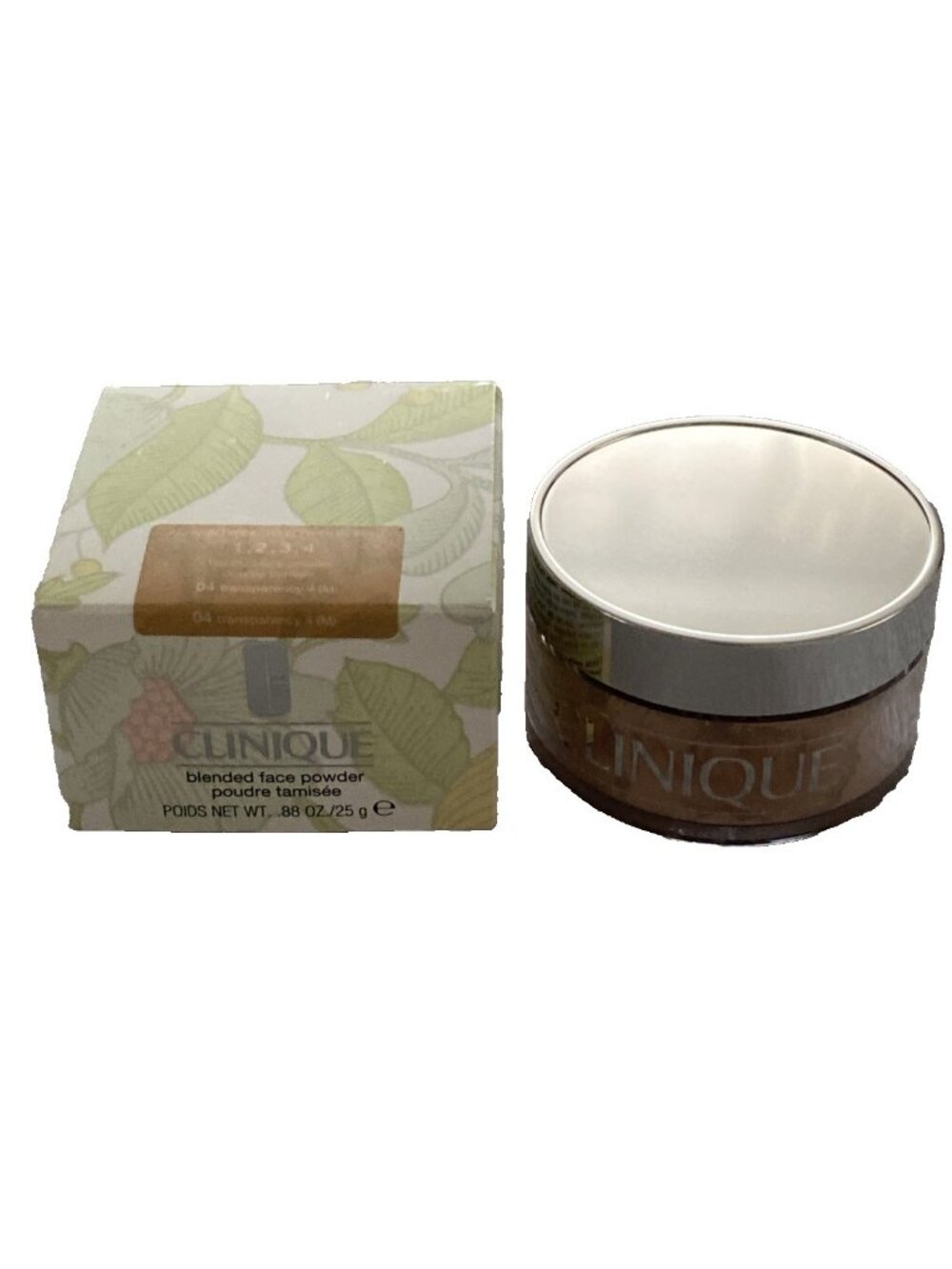 Clinique Blended Face Powder 04 Transparency 4 (M) 0.88oz/25g, New In Box